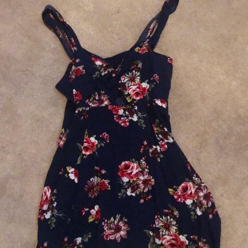 Floral blue target sundress